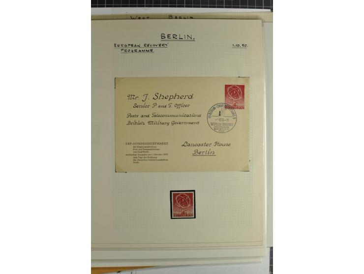 1948/1955, meist ungebrauchte Sammlung auf selbstgefertigten Albenblättern mit einigen besseren und kpl. Ausgaben, dabei auch