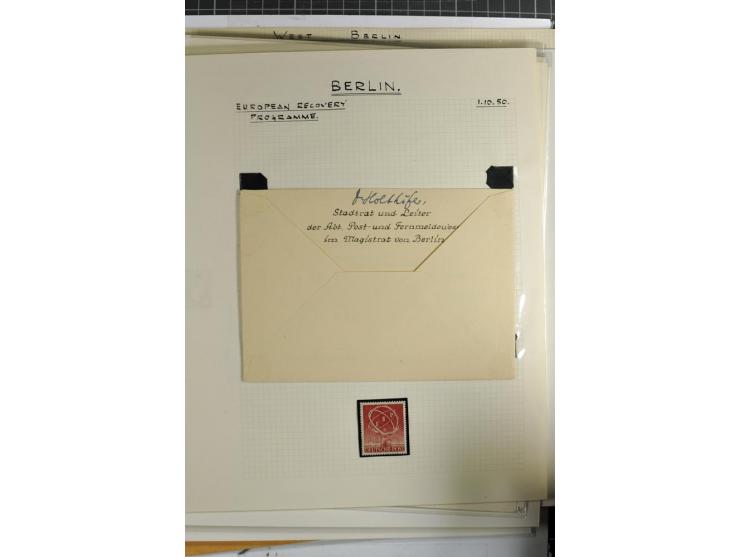 1948/1955, meist ungebrauchte Sammlung auf selbstgefertigten Albenblättern mit einigen besseren und kpl. Ausgaben, dabei auch