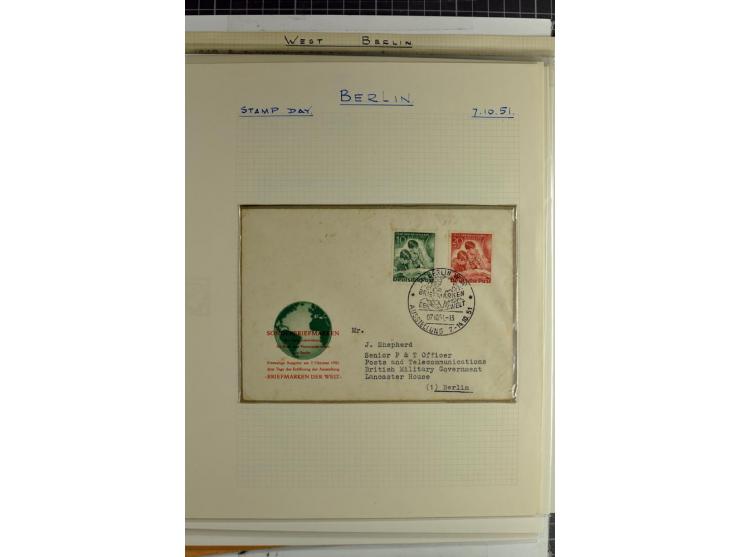 1948/1955, meist ungebrauchte Sammlung auf selbstgefertigten Albenblättern mit einigen besseren und kpl. Ausgaben, dabei auch