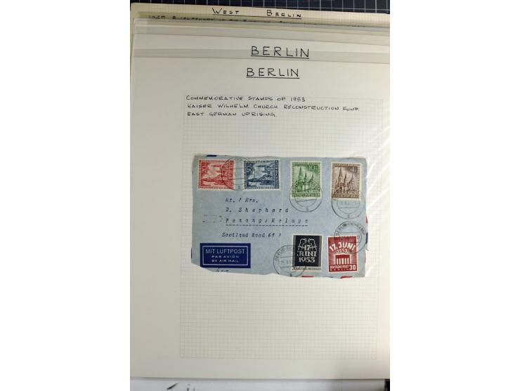 1948/1955, meist ungebrauchte Sammlung auf selbstgefertigten Albenblättern mit einigen besseren und kpl. Ausgaben, dabei auch