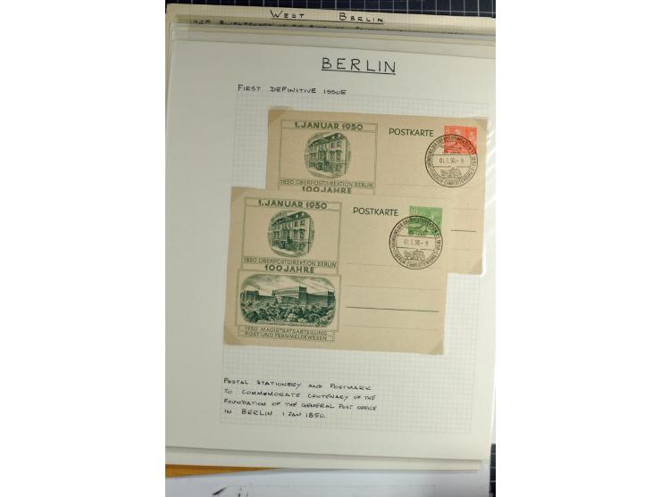 1948/1955, meist ungebrauchte Sammlung auf selbstgefertigten Albenblättern mit einigen besseren und kpl. Ausgaben, dabei auch