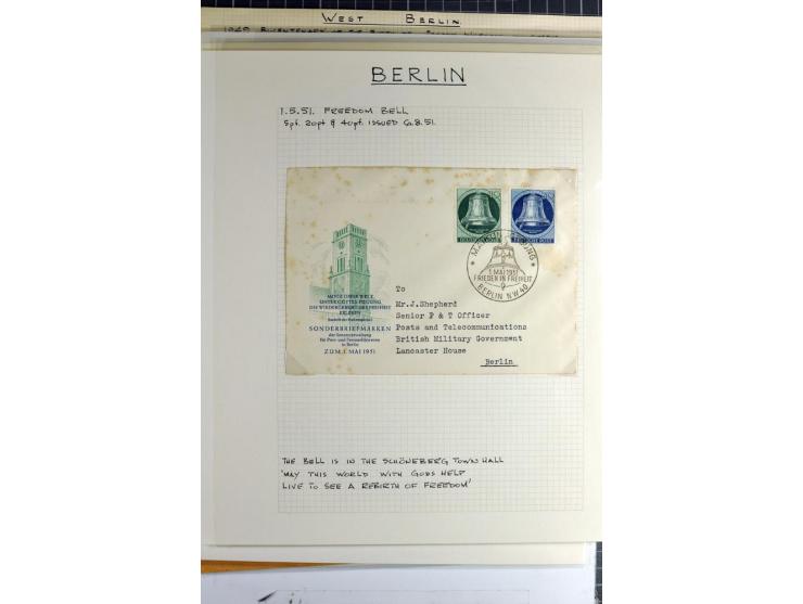 1948/1955, meist ungebrauchte Sammlung auf selbstgefertigten Albenblättern mit einigen besseren und kpl. Ausgaben, dabei auch