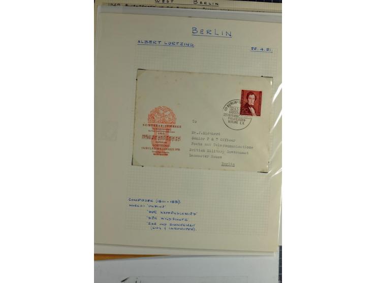1948/1955, meist ungebrauchte Sammlung auf selbstgefertigten Albenblättern mit einigen besseren und kpl. Ausgaben, dabei auch