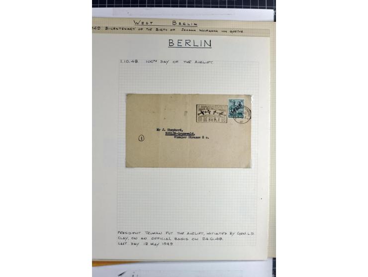 1948/1955, meist ungebrauchte Sammlung auf selbstgefertigten Albenblättern mit einigen besseren und kpl. Ausgaben, dabei auch