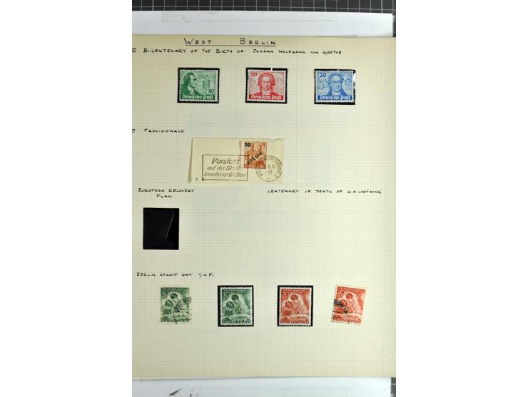 1948/1955, meist ungebrauchte Sammlung auf selbstgefertigten Albenblättern mit einigen besseren und kpl. Ausgaben, dabei auch