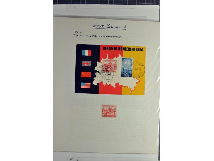 1948/1955, meist ungebrauchte Sammlung auf selbstgefertigten Albenblättern mit einigen besseren und kpl. Ausgaben, dabei auch