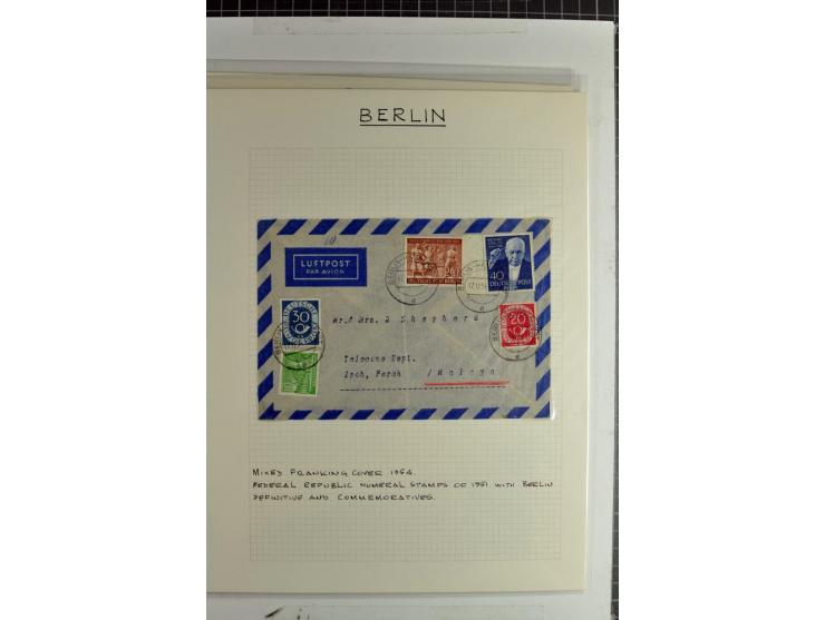 1948/1955, meist ungebrauchte Sammlung auf selbstgefertigten Albenblättern mit einigen besseren und kpl. Ausgaben, dabei auch