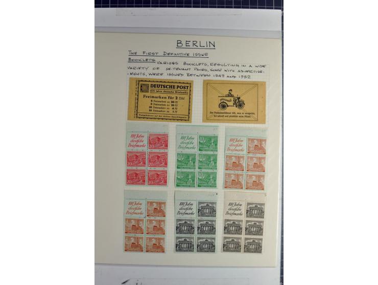 1948/1955, meist ungebrauchte Sammlung auf selbstgefertigten Albenblättern mit einigen besseren und kpl. Ausgaben, dabei auch