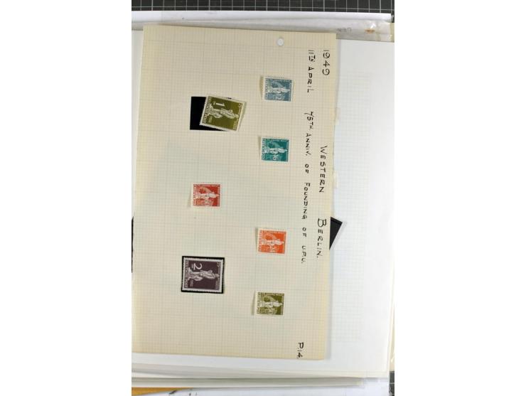 1948/1955, meist ungebrauchte Sammlung auf selbstgefertigten Albenblättern mit einigen besseren und kpl. Ausgaben, dabei auch