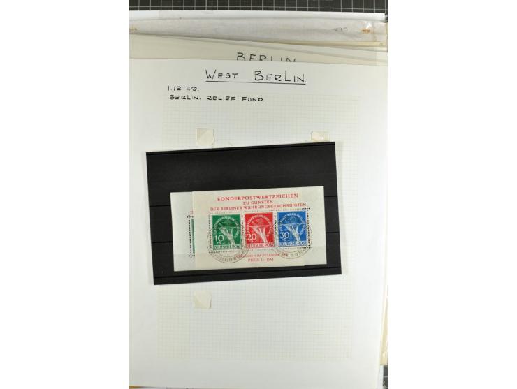 1948/1955, meist ungebrauchte Sammlung auf selbstgefertigten Albenblättern mit einigen besseren und kpl. Ausgaben, dabei auch