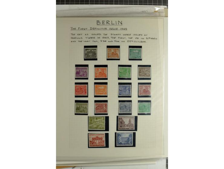 1948/1955, meist ungebrauchte Sammlung auf selbstgefertigten Albenblättern mit einigen besseren und kpl. Ausgaben, dabei auch