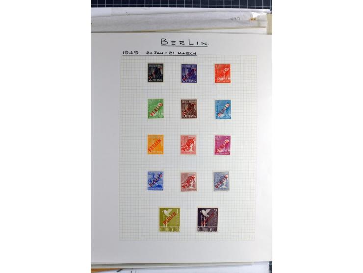1948/1955, meist ungebrauchte Sammlung auf selbstgefertigten Albenblättern mit einigen besseren und kpl. Ausgaben, dabei auch