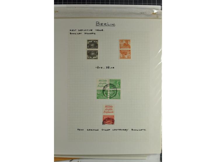 1948/1955, meist ungebrauchte Sammlung auf selbstgefertigten Albenblättern mit einigen besseren und kpl. Ausgaben, dabei auch