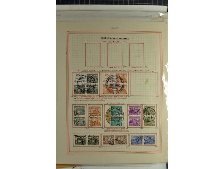 1948/1955, meist ungebrauchte Sammlung auf selbstgefertigten Albenblättern mit einigen besseren und kpl. Ausgaben, dabei auch