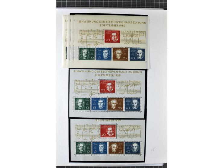 1949/1987, in den Hauptnummern überkpl. postfrische (wenige Werte ungebraucht) und gestempelte Sammlung, dabei Anfangsausgabe