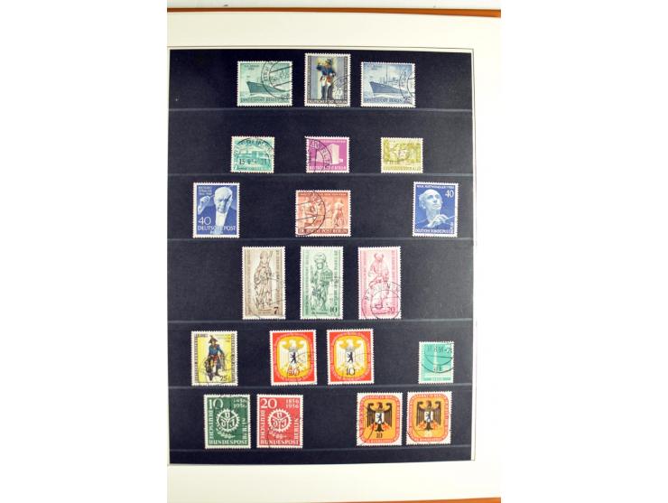 1948/1990, in den Hauptnummern postfrisch und gestempelt jeweils kpl. Sammlung, dabei Berlin Bl. 1 gestempelt mit Fotoattest 