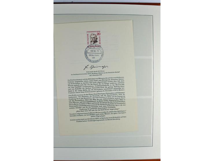 1948/1990, in den Hauptnummern postfrisch und gestempelt jeweils kpl. Sammlung, dabei Berlin Bl. 1 gestempelt mit Fotoattest 