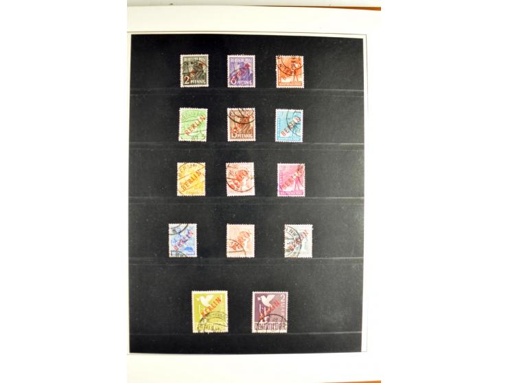 1948/1990, in den Hauptnummern postfrisch und gestempelt jeweils kpl. Sammlung, dabei Berlin Bl. 1 gestempelt mit Fotoattest 