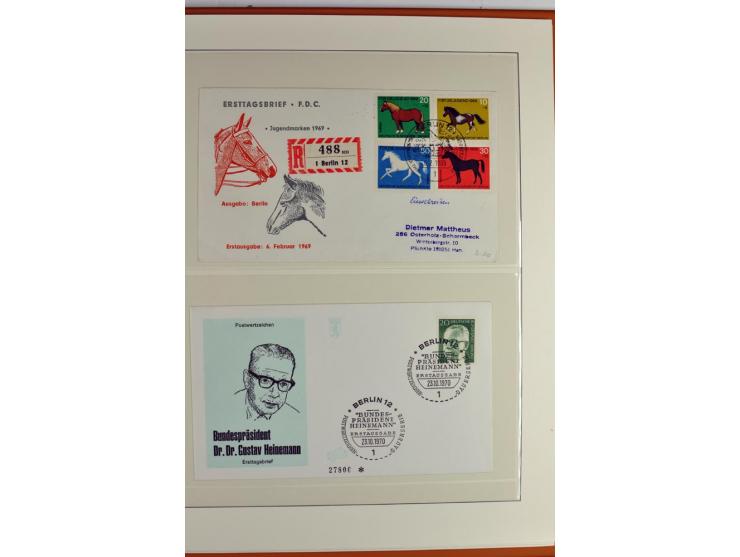 1948/1990, in den Hauptnummern postfrisch und gestempelt jeweils kpl. Sammlung, dabei Berlin Bl. 1 gestempelt mit Fotoattest 