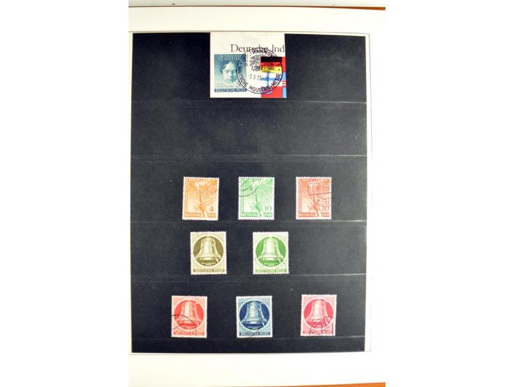 1948/1990, in den Hauptnummern postfrisch und gestempelt jeweils kpl. Sammlung, dabei Berlin Bl. 1 gestempelt mit Fotoattest 