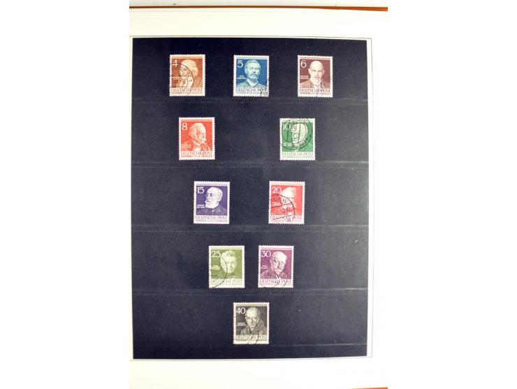 1948/1990, in den Hauptnummern postfrisch und gestempelt jeweils kpl. Sammlung, dabei Berlin Bl. 1 gestempelt mit Fotoattest 