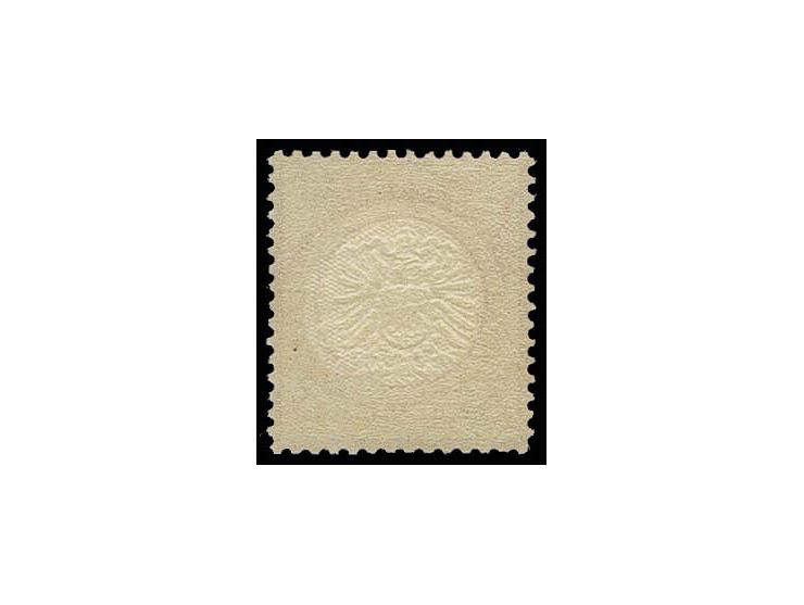 3 Kr. karmin, postfrisch mit um ca. 1,8 mm nach rechts unten versetzter Doppelprägung, Kabinett, postfrische Marken mit Doppe