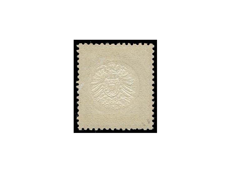 3 Kr. karmin, farbrisch, sehr gut zentriert und gezähnt sowie mit um 1,2 mm nach links versetzter Doppelprägung, ungebraucht,