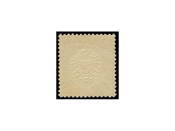 18 Kr. ockerbraun, postfrisch mit um ca. 1 mm nach rechts unten versetzter Doppelprägung, Register-Nr. 934, Kabinett, postfri