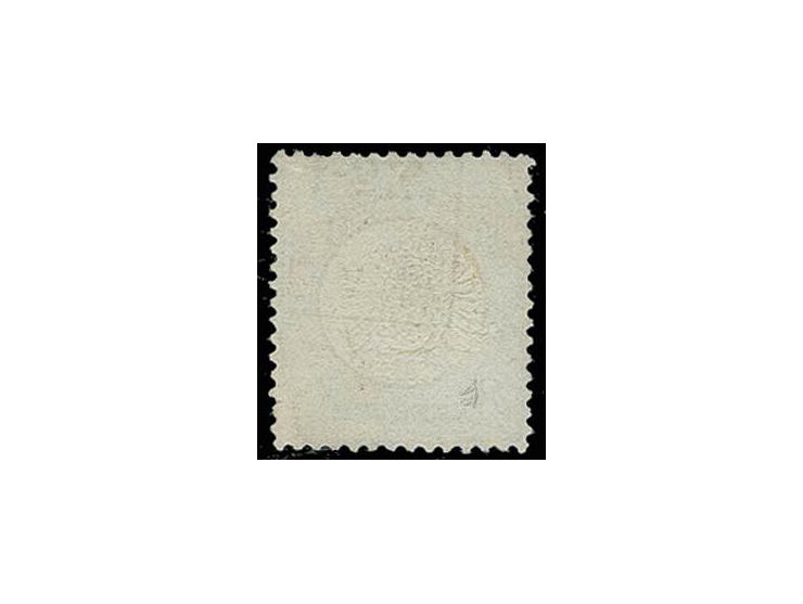 18 Kr. ockerbraun mit Ra3 "FRANKFURT A. M. / P. A. II / ... /" mit um ca. 1 mm nach links versetzter Doppelprägung, ein Zahn 