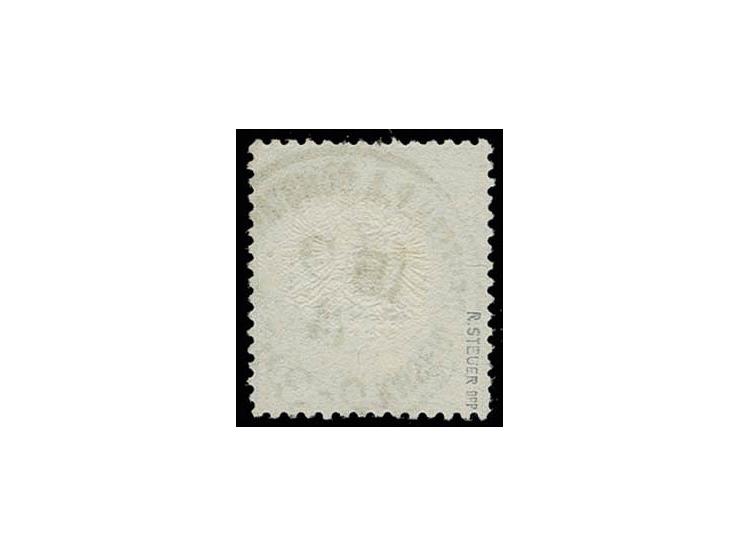 2½ auf 2½ Gr. braunorange mit Preußen-DKr. "HANNOVER 21 7 74" mit um ca. 1,2 mm nach links versetzter Doppelprägung, kleine E