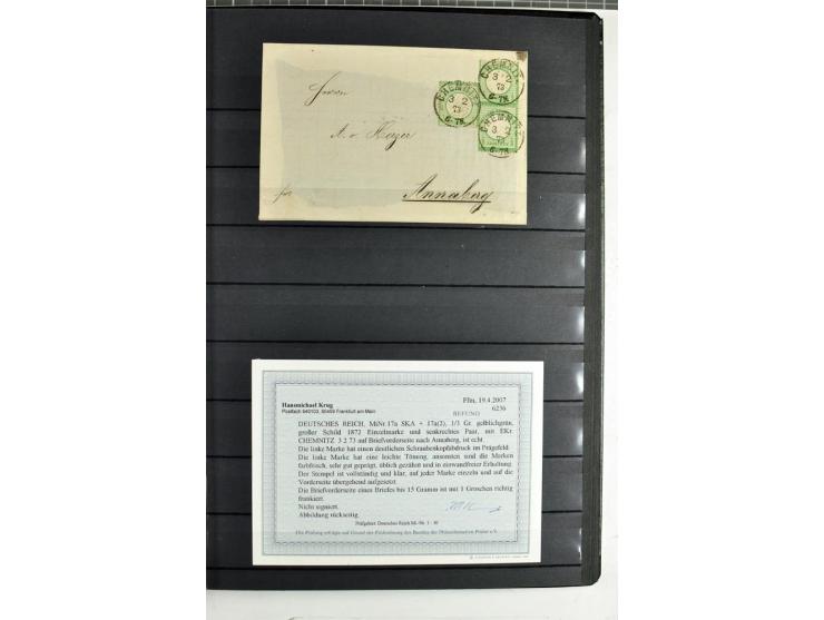 Schraubenkopfabdrucke: Sammlung mit 69 Einzelmarken/Briefstücken und 9 Briefen/Karten nach Arge-Handbuch gesammelt mit zusätz