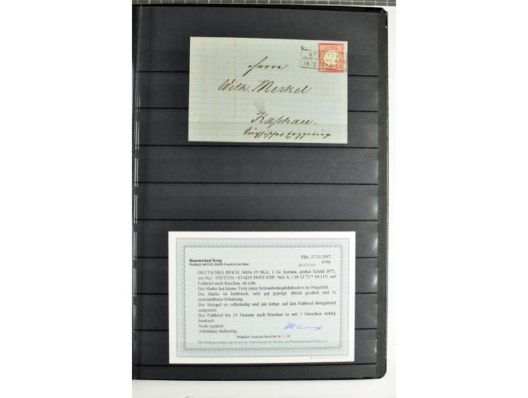 Schraubenkopfabdrucke: Sammlung mit 69 Einzelmarken/Briefstücken und 9 Briefen/Karten nach Arge-Handbuch gesammelt mit zusätz