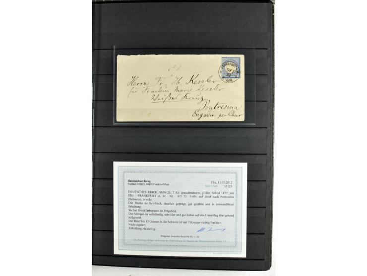 Schraubenkopfabdrucke: Sammlung mit 69 Einzelmarken/Briefstücken und 9 Briefen/Karten nach Arge-Handbuch gesammelt mit zusätz