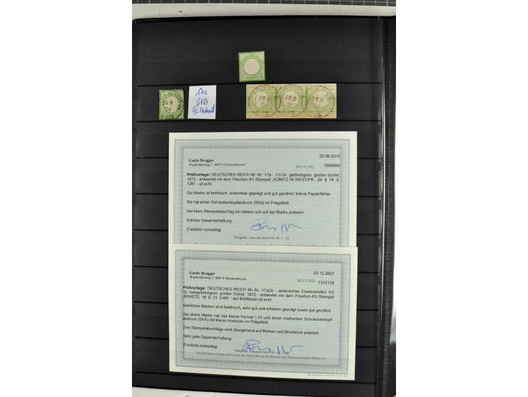 Schraubenkopfabdrucke: Sammlung mit 69 Einzelmarken/Briefstücken und 9 Briefen/Karten nach Arge-Handbuch gesammelt mit zusätz