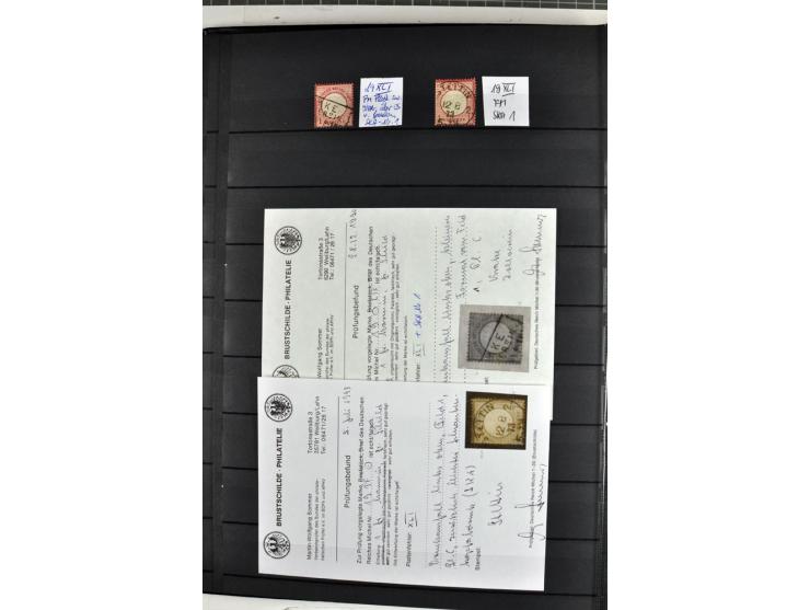 Schraubenkopfabdrucke: Sammlung mit 69 Einzelmarken/Briefstücken und 9 Briefen/Karten nach Arge-Handbuch gesammelt mit zusätz