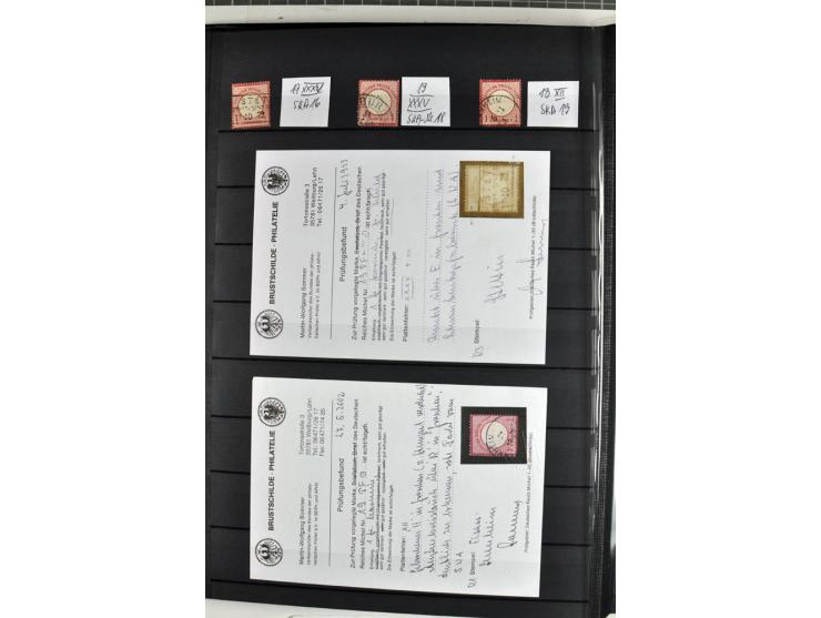 Schraubenkopfabdrucke: Sammlung mit 69 Einzelmarken/Briefstücken und 9 Briefen/Karten nach Arge-Handbuch gesammelt mit zusätz