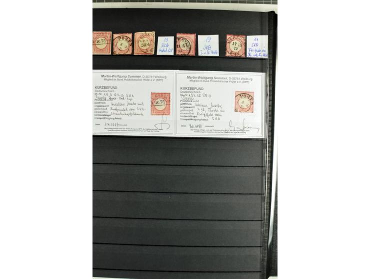 Schraubenkopfabdrucke: Sammlung mit 69 Einzelmarken/Briefstücken und 9 Briefen/Karten nach Arge-Handbuch gesammelt mit zusätz