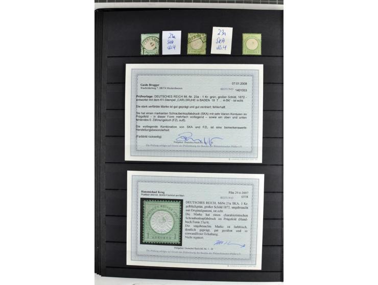 Schraubenkopfabdrucke: Sammlung mit 69 Einzelmarken/Briefstücken und 9 Briefen/Karten nach Arge-Handbuch gesammelt mit zusätz