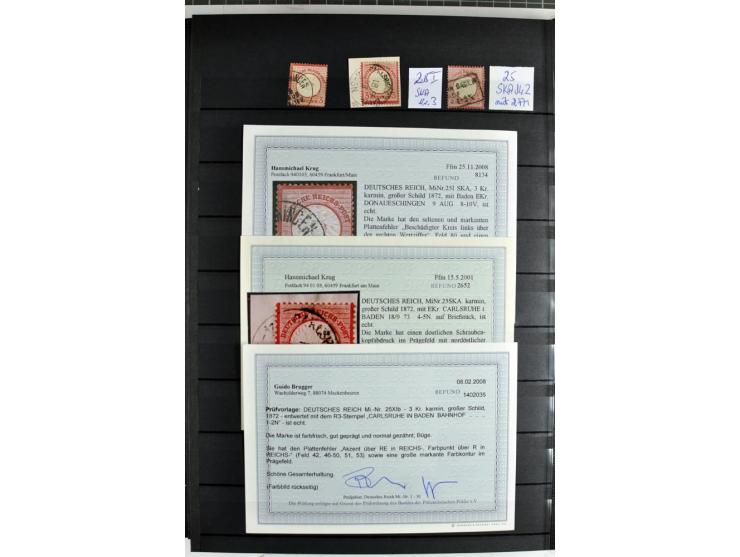 Schraubenkopfabdrucke: Sammlung mit 69 Einzelmarken/Briefstücken und 9 Briefen/Karten nach Arge-Handbuch gesammelt mit zusätz