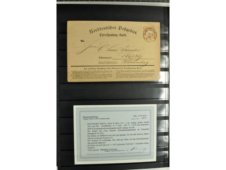 Schraubenkopfabdrucke: Sammlung mit 69 Einzelmarken/Briefstücken und 9 Briefen/Karten nach Arge-Handbuch gesammelt mit zusätz