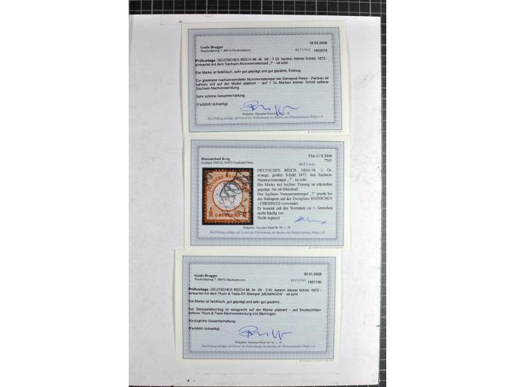 Bahnpoststempel: 9 Briefe und 9 Einzelmarken/Briefstücke mit diversen Bahnpoststempeln, dabei sächsischer Nummernstempel "7" 