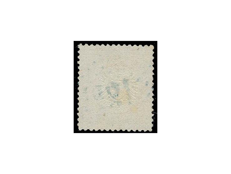 ½ Gr. orange mit blauem französischem Punktrautenstempel GC "4451" (Saint-Genies-de-Malgoires), Kabinett