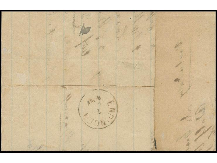 3 Kr. karmin mit Baden-EKr. "ENDINGEN 7 NOV" (1872) auf Faltbrief nach Forchheim im eigenen Landzustellbezirk von Endingen mi