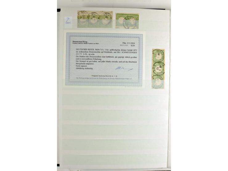 Einheiten: Sammlung mit 31 Paaren, 16 3er-Streifen (dabei Mi.-Nr. 21a) und 3 4er-Blocks, mit 12 BPP-Befunden/Kurzbefunden und