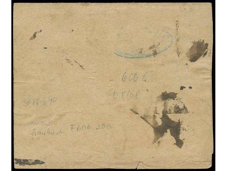 1 Gr. karmin mit Hufeisenstempel "HAMBURG 23 DECBR. 74" (Spalink-Nr. 17-7) auf Streifband der 2. Gewichtsstufe mit Hamburger 