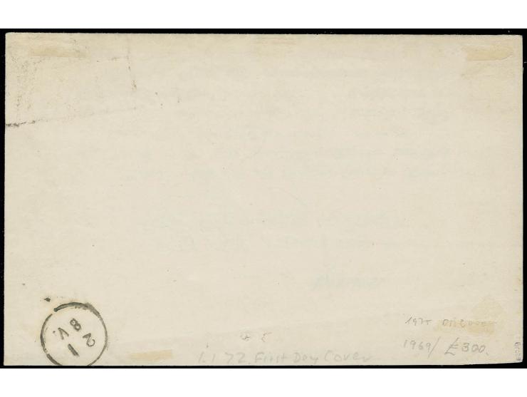 1/3 Gr. grün mit klarem und übergehendem Ra3 "STETTIN STADT-POST-EXP. No. 1 A 1 1 72" auf Ersttagsbrief mit dekorativem Druck