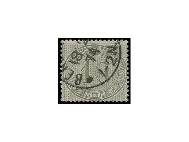 Innendienstmarken: 10 Gr. dunkelbraungrau im kleinen Format L15, farbfrisch und gut gezähnt, sauber gestempelt "BERL(IN) 18 2