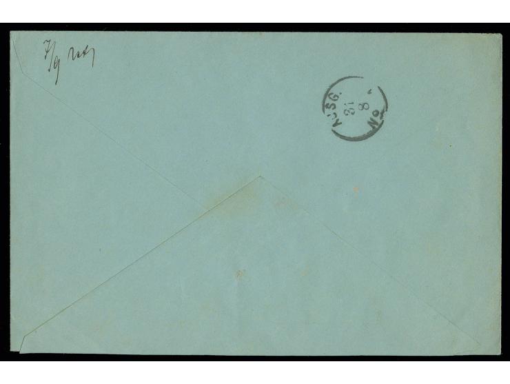1 Gr. karmin und 2 Gr. grauultramarin mit Ra3 "ALLENDORF / A. D. WERRA R. B. CASSEL / 29 8 74" auf dekorativem Postmandatsums