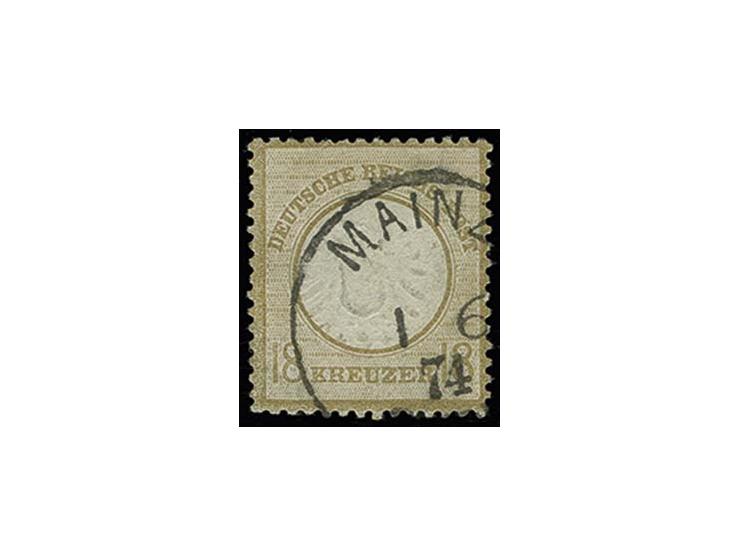 18 Kr. ockerbraun mit klarem EKr. "MAINZ 1.6.74", gut zentriert und minimaler Eckzahnbug oben rechts, sonst einwandfreies Stü