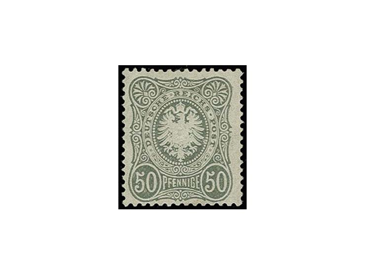 50 Pfge. graugrün, sauber ungebraucht, Pracht, violette Privatsignatur und Fotoattest Jäschke-L. BPP